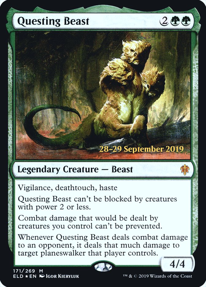 Questing Beast  [Throne of Eldraine Prerelease Promos] | Card Citadel