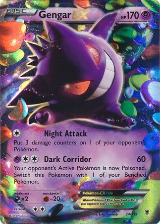 Gengar EX (34/119) (Jumbo Card) [XY: Phantom Forces] | Card Citadel