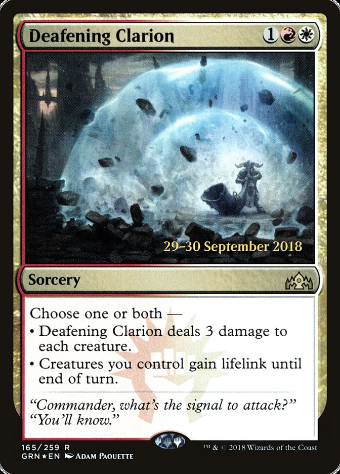 Deafening Clarion [Guilds of Ravnica Promos] | Card Citadel