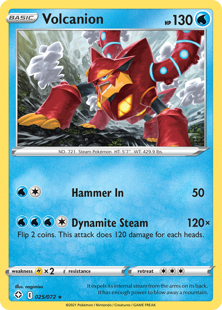 Volcanion (025/072) [Sword & Shield: Shining Fates] | Card Citadel