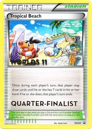 Tropical Beach (BW28) (Quarter Finalist) [Black & White: Black Star Promos] | Card Citadel