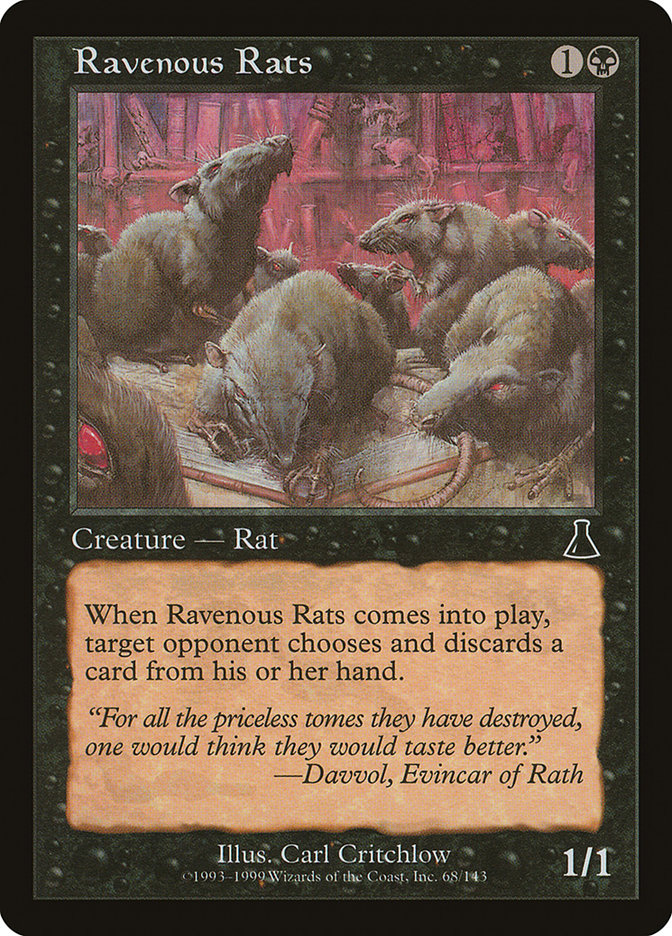 Ravenous Rats [Urza's Destiny] | Card Citadel