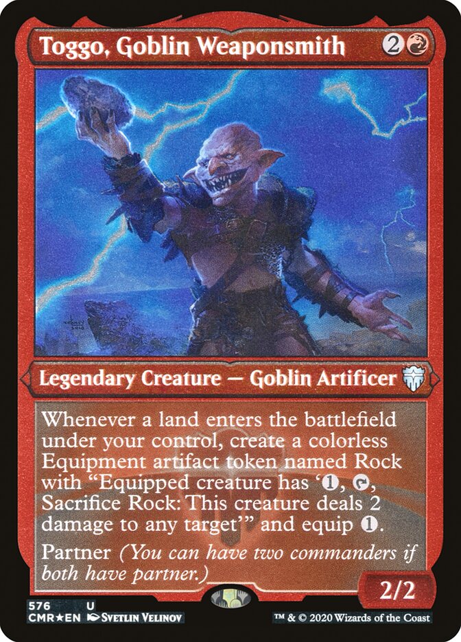 Toggo, Goblin Weaponsmith (Foil Etched) [Commander Legends] | Card Citadel