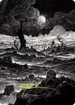 Plains 1 Art Card (Gold-Stamped Signature) [Innistrad: Crimson Vow Art Series] | Card Citadel