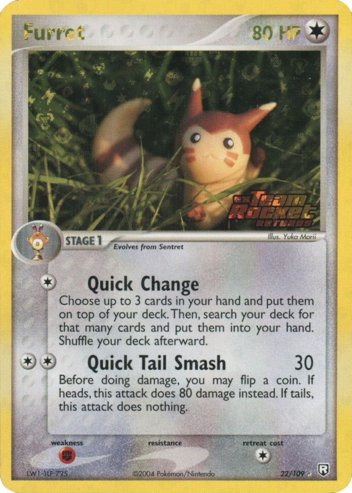 Furret (22/109) (Stamped) [EX: Team Rocket Returns] | Card Citadel