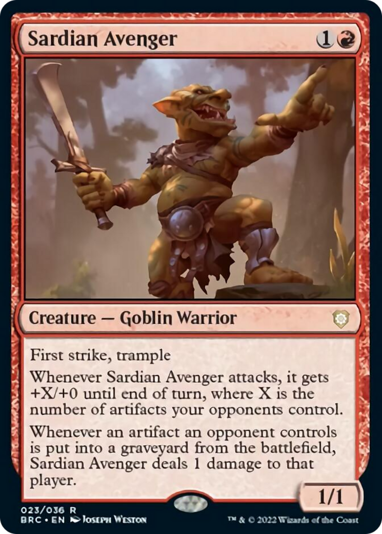 Sardian Avenger [The Brothers' War Commander] | Card Citadel