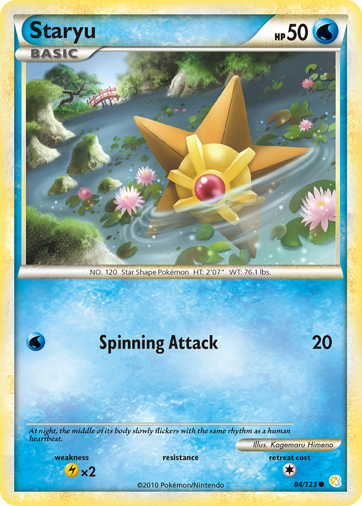 Staryu (84/123) [HeartGold & SoulSilver: Base Set] | Card Citadel