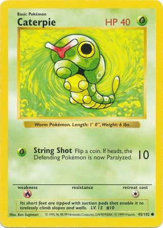 Caterpie (45/102) [Base Set Shadowless Unlimited] | Card Citadel