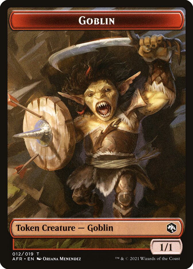 Goblin (012) // Blood (017) Double-sided Token [Challenger Decks 2022 Tokens] | Card Citadel