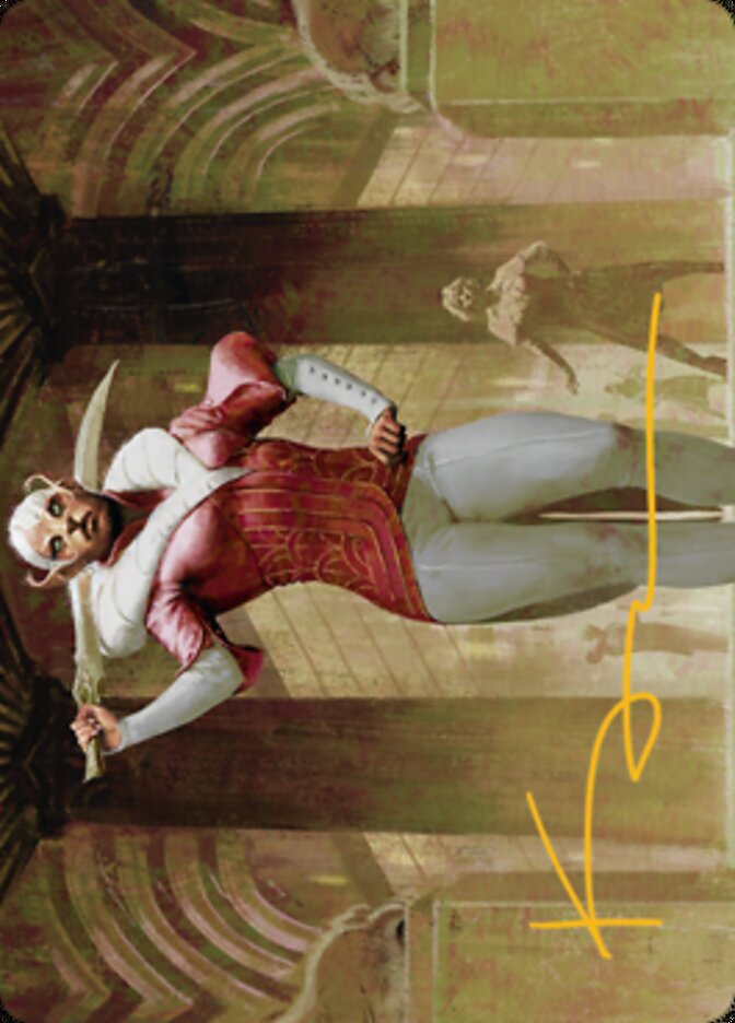 Mage's Attendant Art Card (Gold-Stamped Signature) [Streets of New Capenna Art Series] | Card Citadel