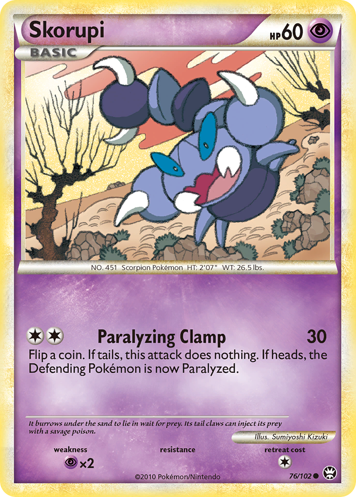 Skorupi (76/102) [HeartGold & SoulSilver: Triumphant] | Card Citadel