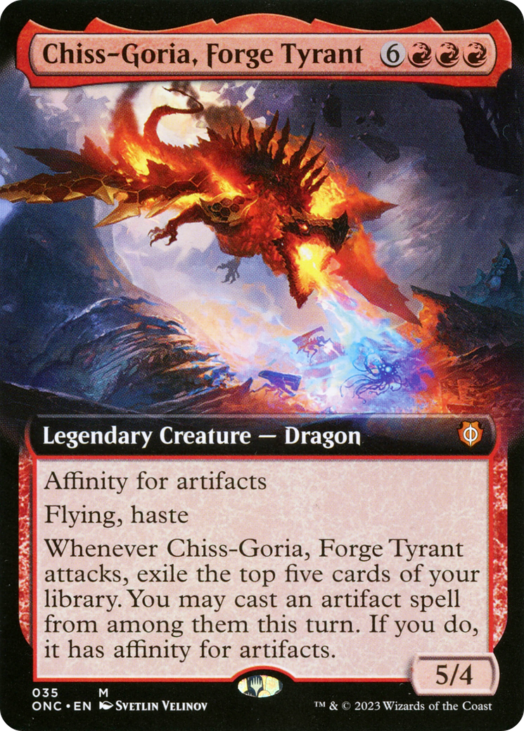 Chiss-Goria, Forge Tyrant (Extended Art) [Phyrexia: All Will Be One Commander] | Card Citadel