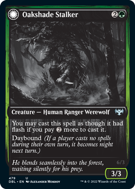 Oakshade Stalker // Moonlit Ambusher [Innistrad: Double Feature] | Card Citadel