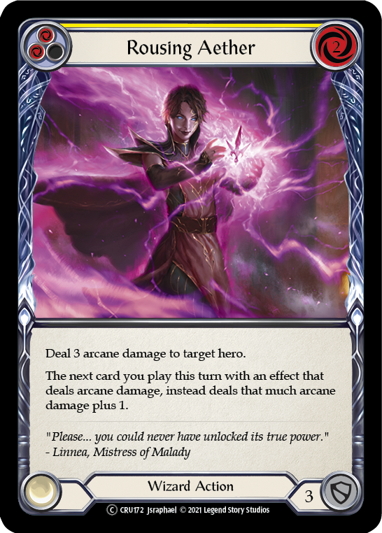 Rousing Aether (Yellow) (Rainbow Foil) [CRU172-RF] Unlimited Rainbow Foil | Card Citadel