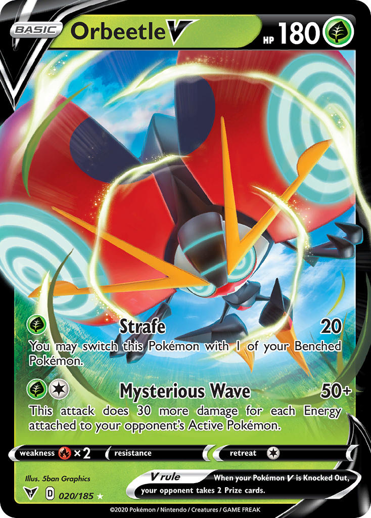 Orbeetle V (020/185) [Sword & Shield: Vivid Voltage] | Card Citadel