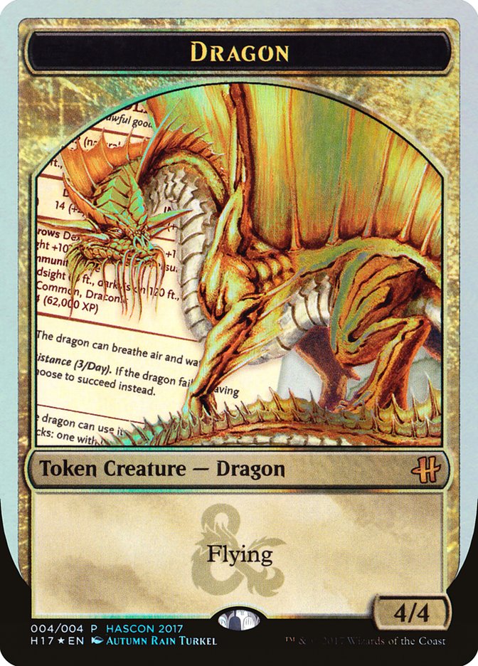 Gold Dragon Token [HasCon 2017] | Card Citadel