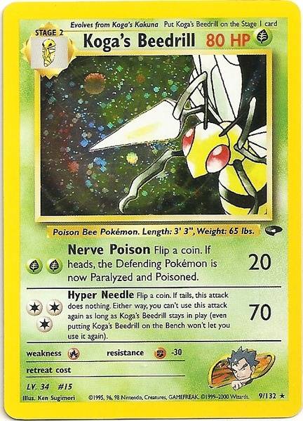 Koga's Beedrill (9/132) [Gym Challenge Unlimited] | Card Citadel