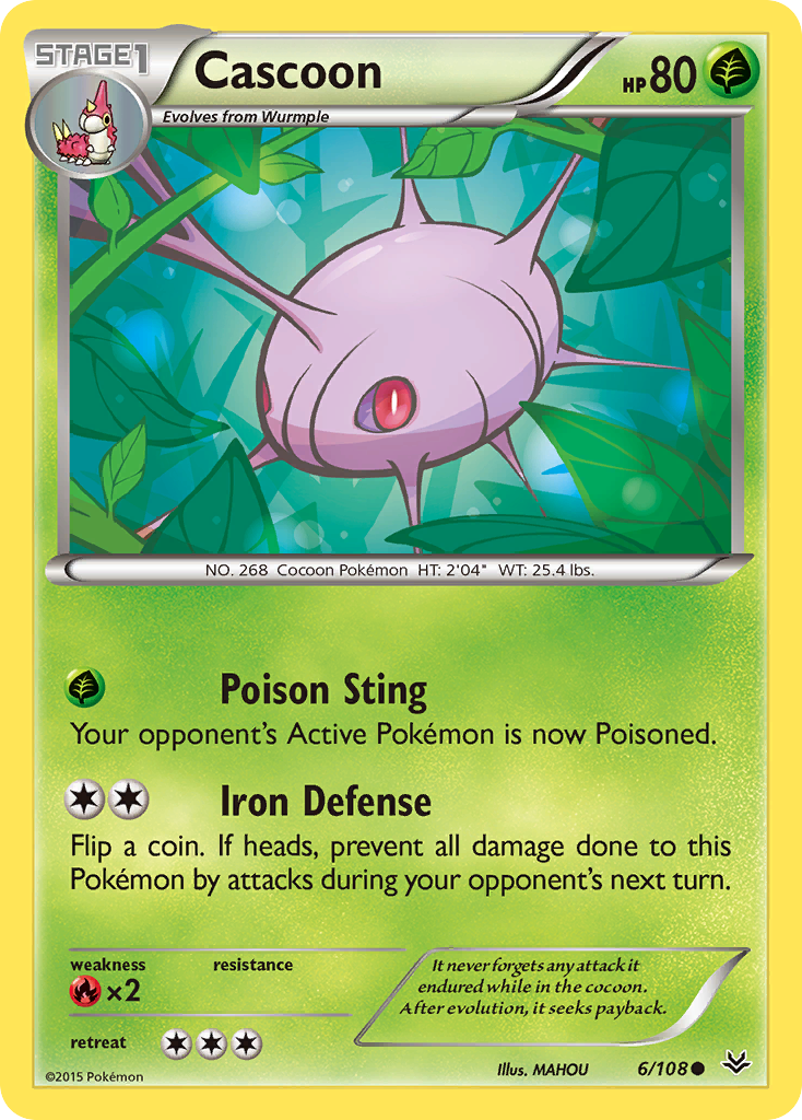 Cascoon (6/108) [XY: Roaring Skies] | Card Citadel