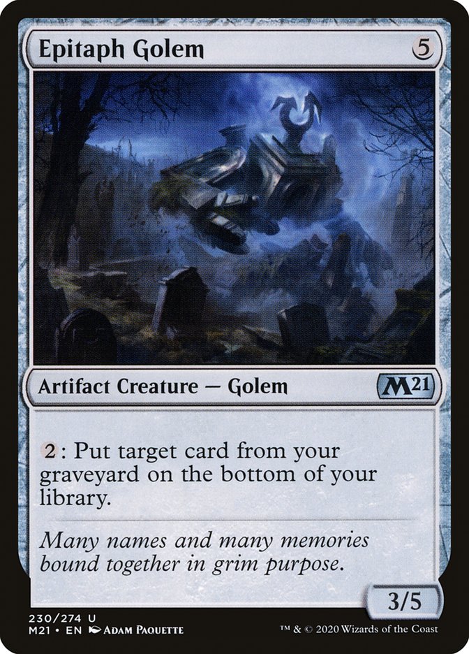 Epitaph Golem [Core Set 2021] | Card Citadel