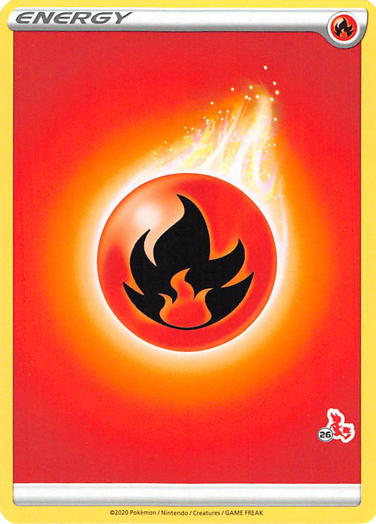 Fire Energy (Cinderace Stamp #26) [Battle Academy 2022] | Card Citadel