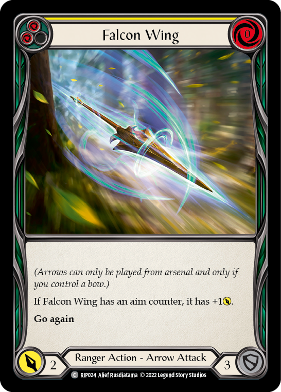 Falcon Wing (Yellow) [RIP024] (Outsiders Riptide Blitz Deck) | Card Citadel