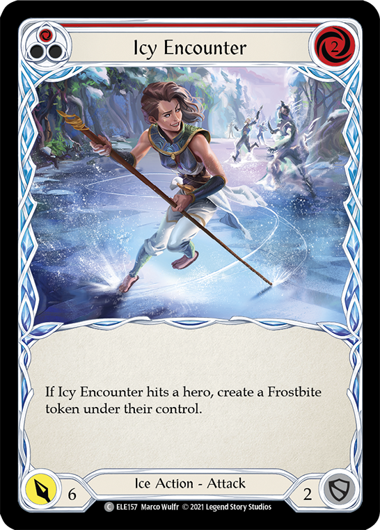 Icy Encounter (Red) [ELE157] (Tales of Aria)  1st Edition Rainbow Foil | Card Citadel