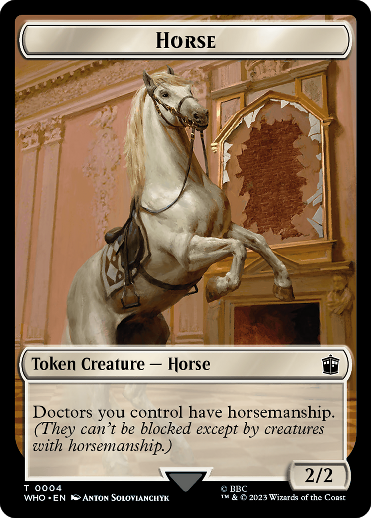 Horse // Clue (0022) Double-Sided Token [Doctor Who Tokens] | Card Citadel
