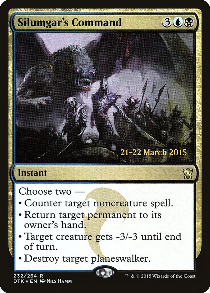 Silumgar's Command [Dragons of Tarkir Promos] | Card Citadel