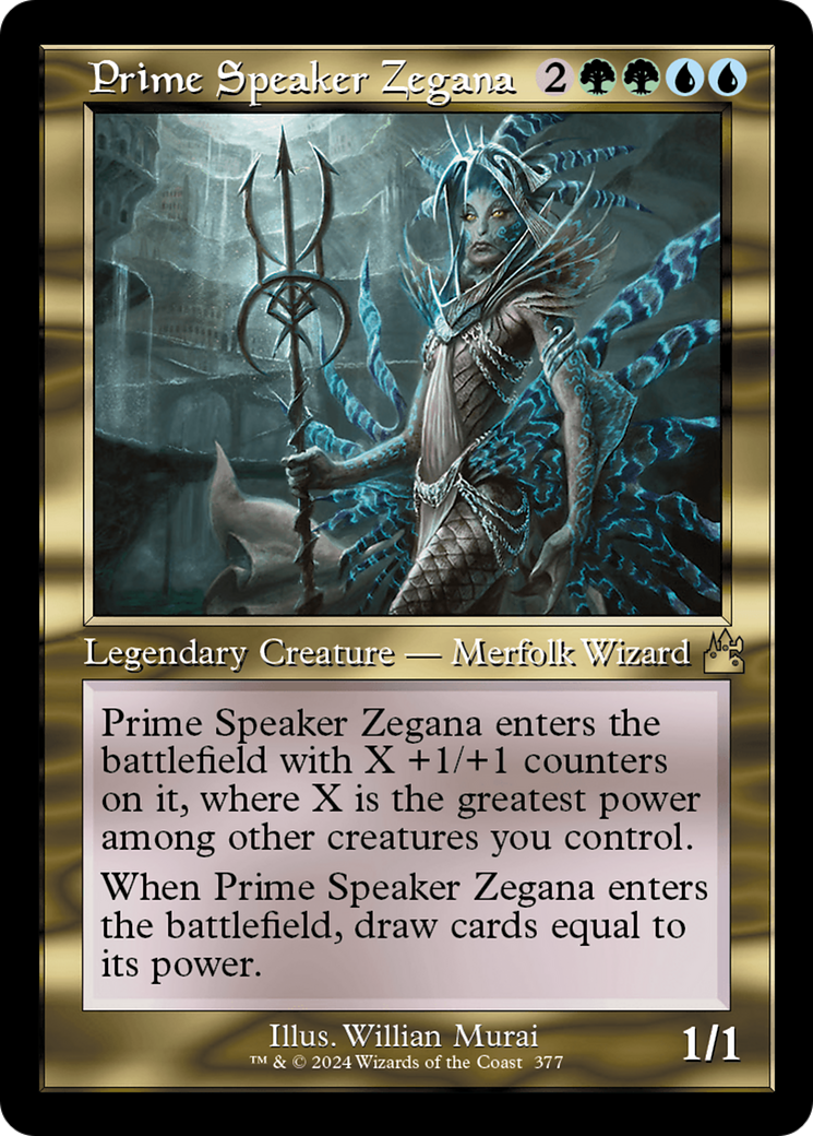 Prime Speaker Zegana (Retro Frame) [Ravnica Remastered] | Card Citadel