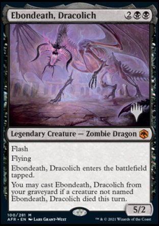 Ebondeath, Dracolich (Promo Pack) [Dungeons & Dragons: Adventures in the Forgotten Realms Promos] | Card Citadel