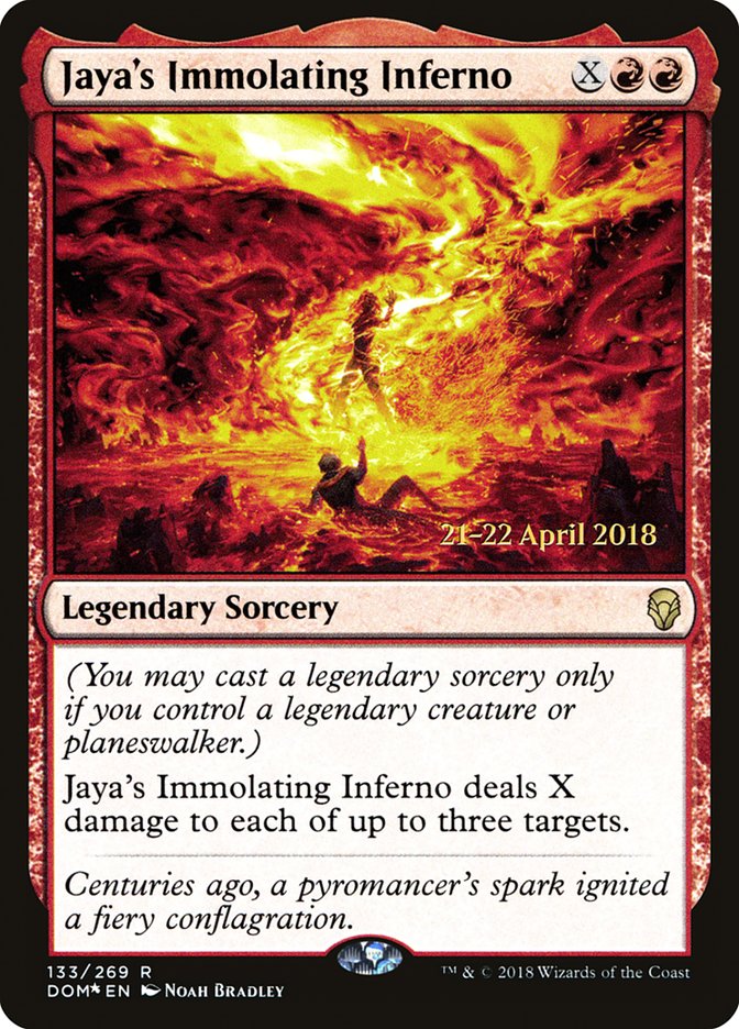 Jaya's Immolating Inferno [Dominaria Promos] | Card Citadel