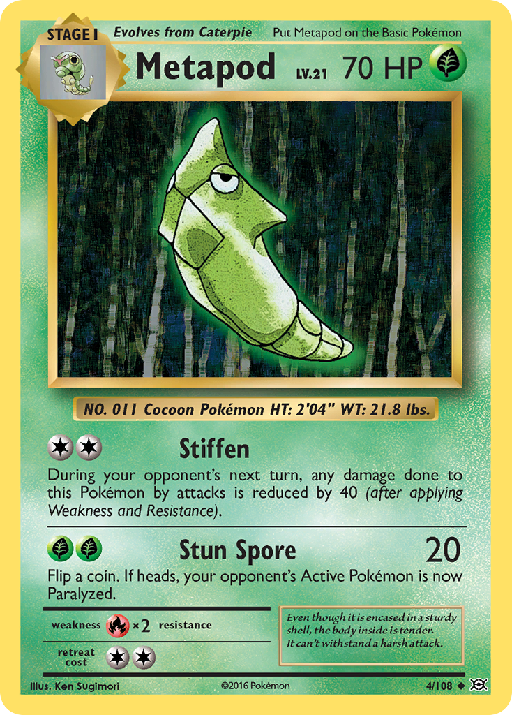 Metapod (4/108) [XY: Evolutions] | Card Citadel