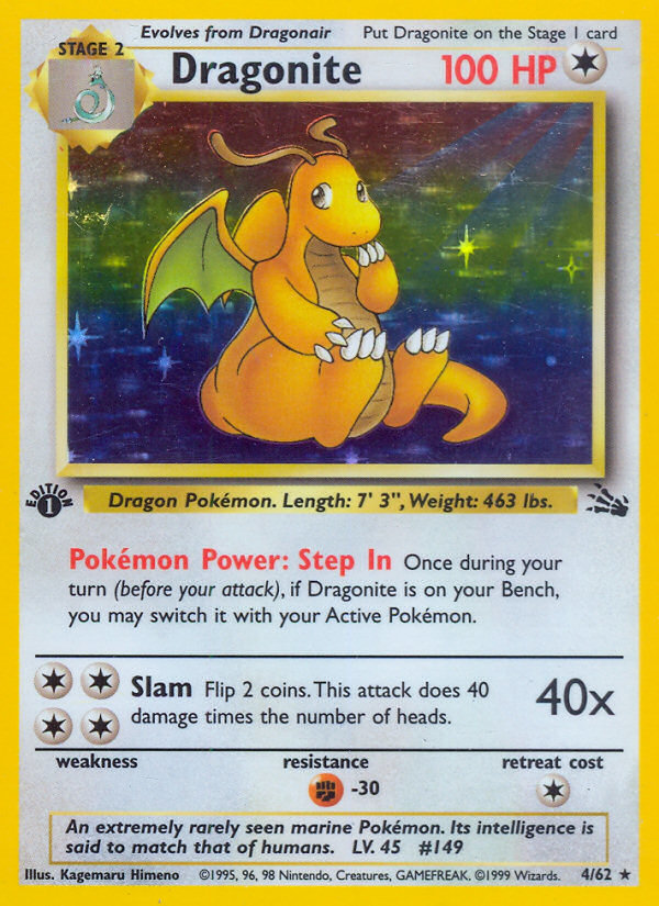 Dragonite (4/62) [Fossil 1st Edition] | Card Citadel