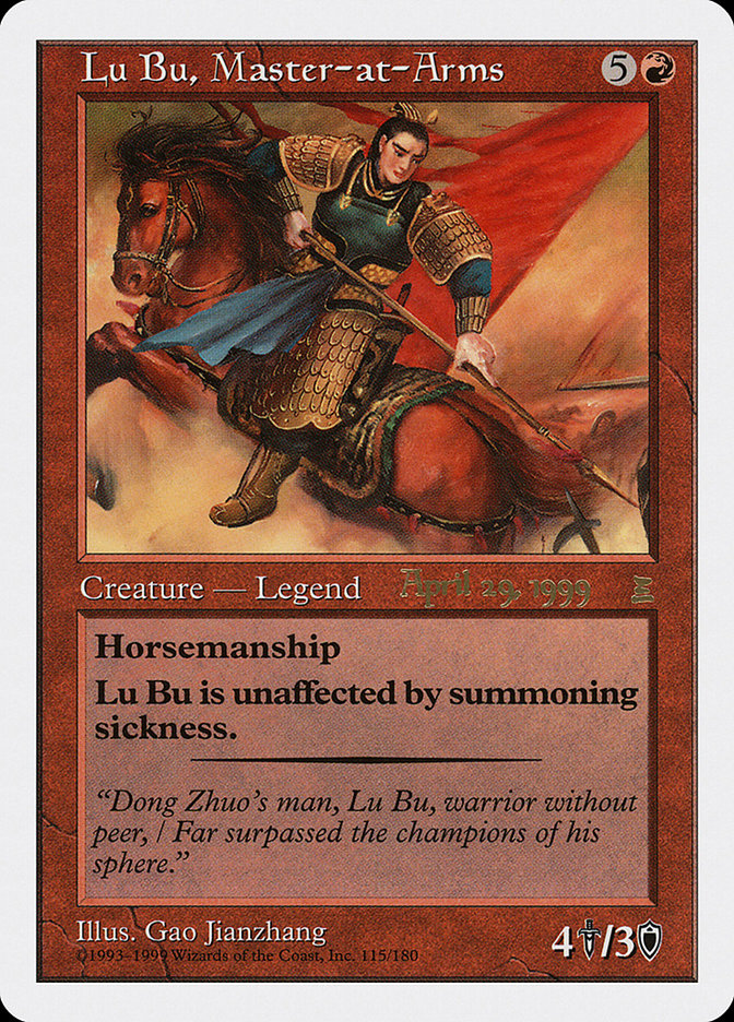 Lu Bu, Master-at-Arms (April 29, 1999) [Portal Three Kingdoms Promos] | Card Citadel