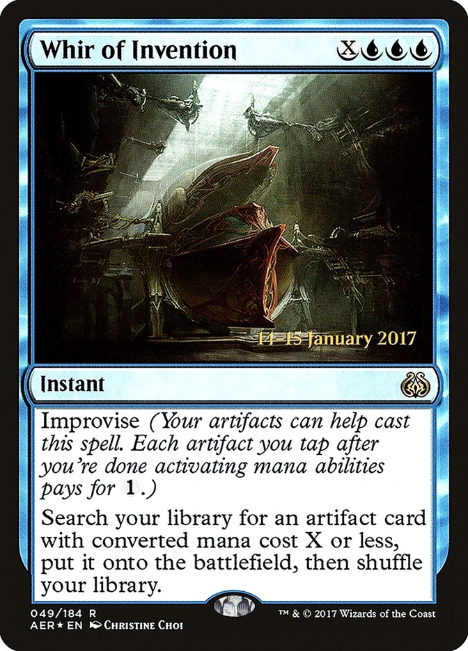 Whir of Invention (Prerelease Promo) [Aether Revolt Prerelease Promos] | Card Citadel