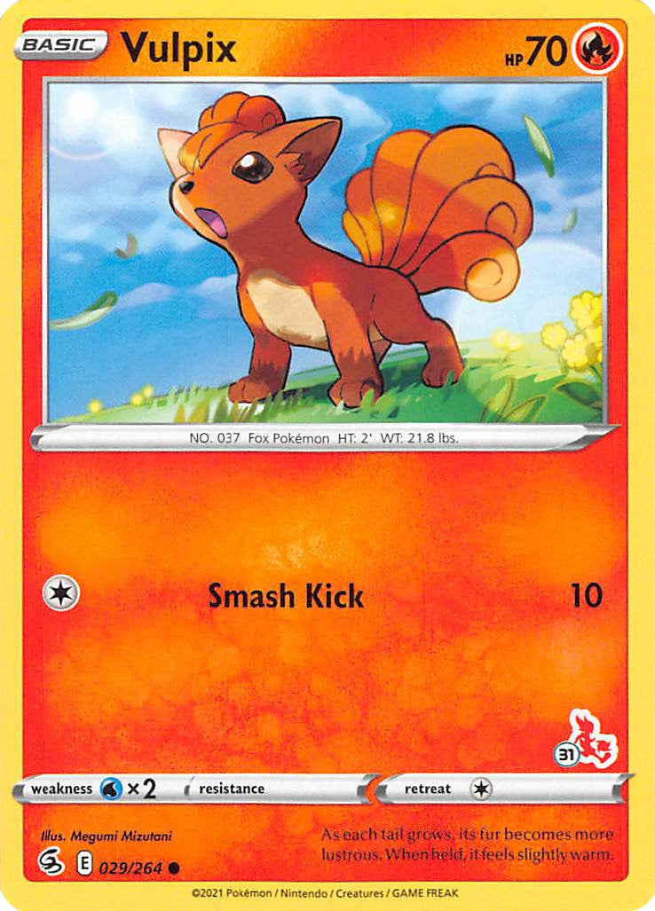 Vulpix (029/264) (Cinderace Stamp #31) [Battle Academy 2022] | Card Citadel