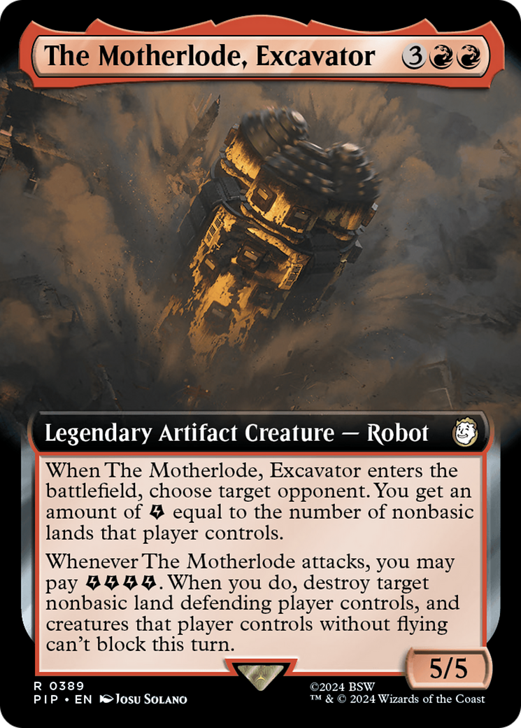 The Motherlode, Excavator (Extended Art) [Fallout] | Card Citadel