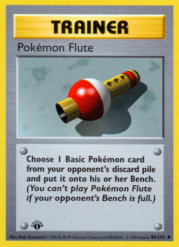 Pokemon Flute (86/102) (Shadowless) [Base Set 1st Edition] | Card Citadel