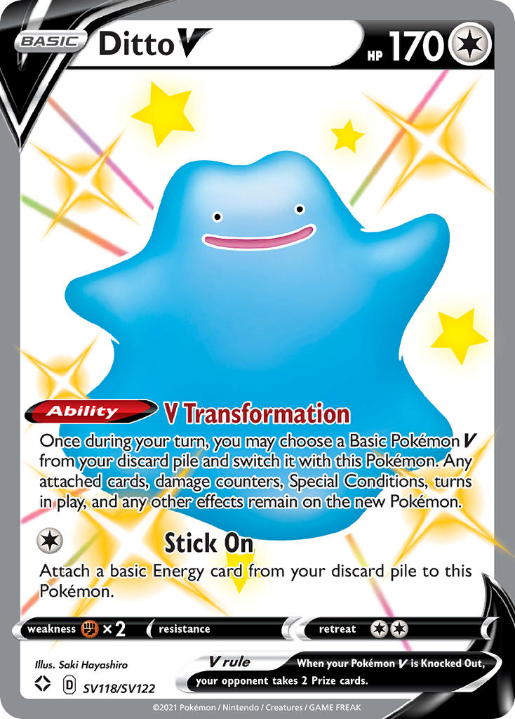 Ditto V (SV118/SV122) [Sword & Shield: Shining Fates] | Card Citadel