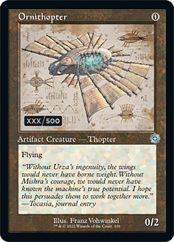 Ornithopter (Retro Schematic) (Serial Numbered) [The Brothers' War Retro Artifacts] | Card Citadel