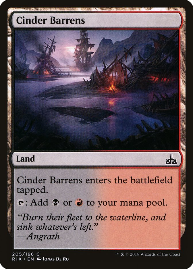Cinder Barrens [Rivals of Ixalan] | Card Citadel