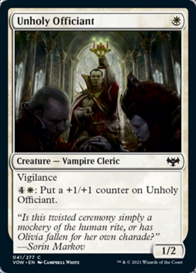 Unholy Officiant [Innistrad: Crimson Vow] | Card Citadel