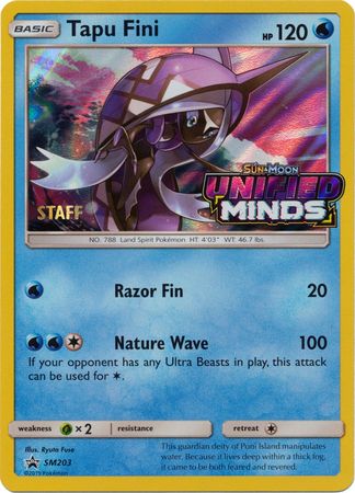 Tapu Fini (SM203) (Staff Prerelease Promo) [Sun & Moon: Black Star Promos] | Card Citadel