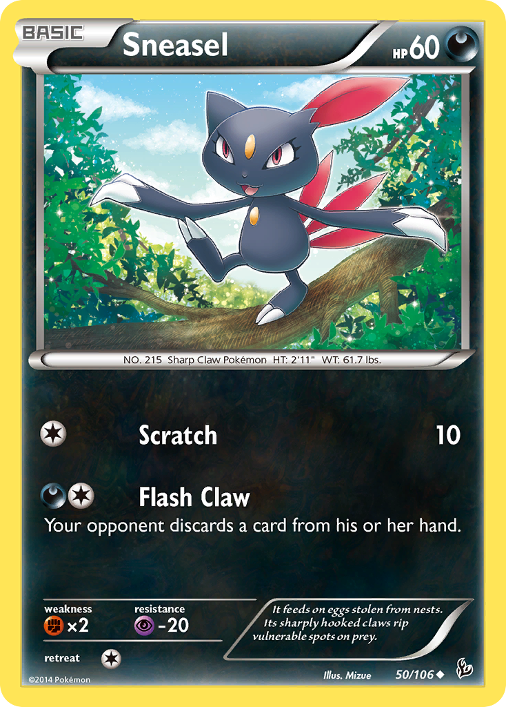 Sneasel (50/106) [XY: Flashfire] | Card Citadel