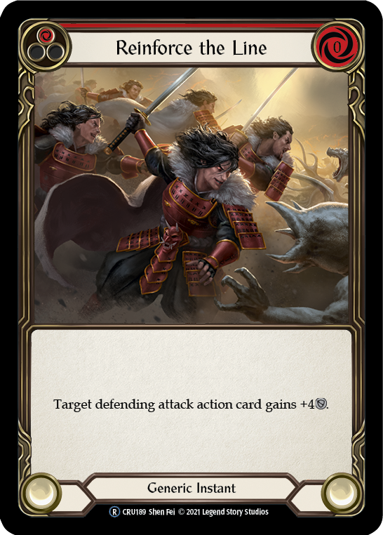Reinforce the Line (Red) (Rainbow Foil) [CRU189-RF] Unlimited Rainbow Foil | Card Citadel
