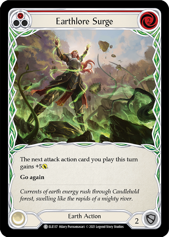 Earthlore Surge (Red) [ELE137] (Tales of Aria)  1st Edition Rainbow Foil | Card Citadel