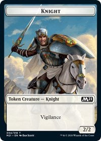 Knight // Zombie Double-sided Token [Core Set 2021 Tokens] | Card Citadel