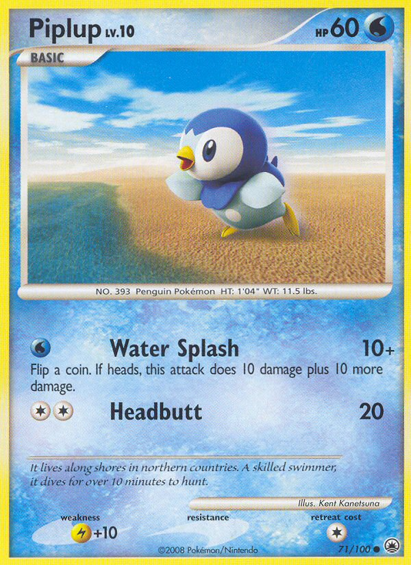 Piplup (71/100) [Diamond & Pearl: Majestic Dawn] | Card Citadel