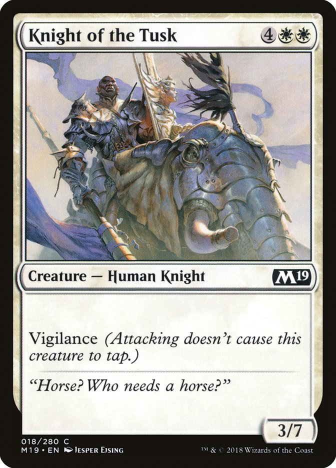 Knight of the Tusk [Core Set 2019] | Card Citadel