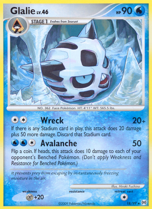 Glalie (18/99) [Platinum: Arceus] | Card Citadel